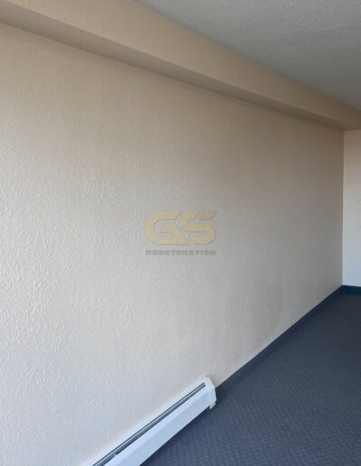 Freshly painted wall