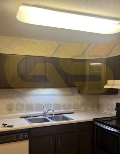 Freshly painted kitchen